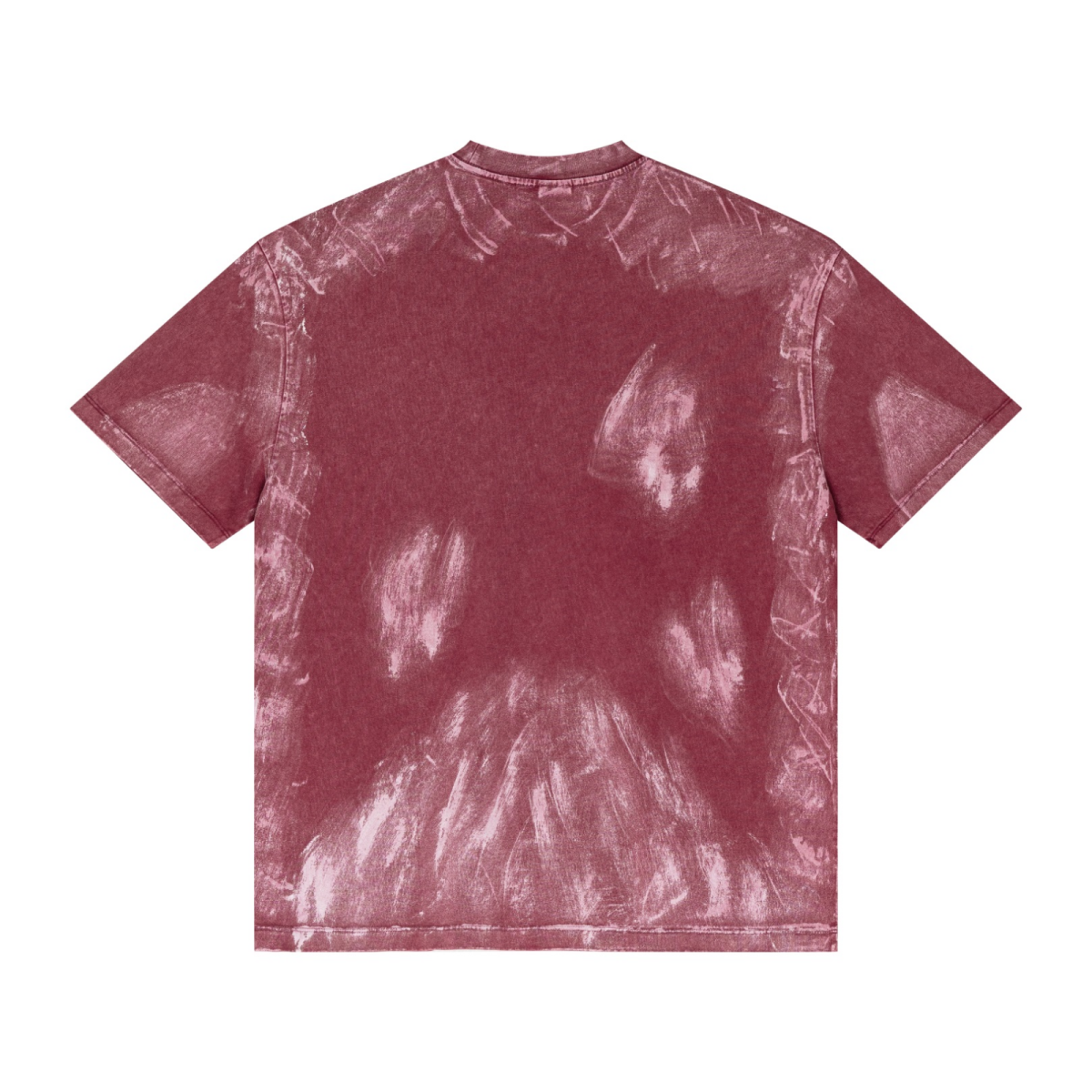 260GSM Unisex Painted Pigment-Wash T-shirt Vintage Red