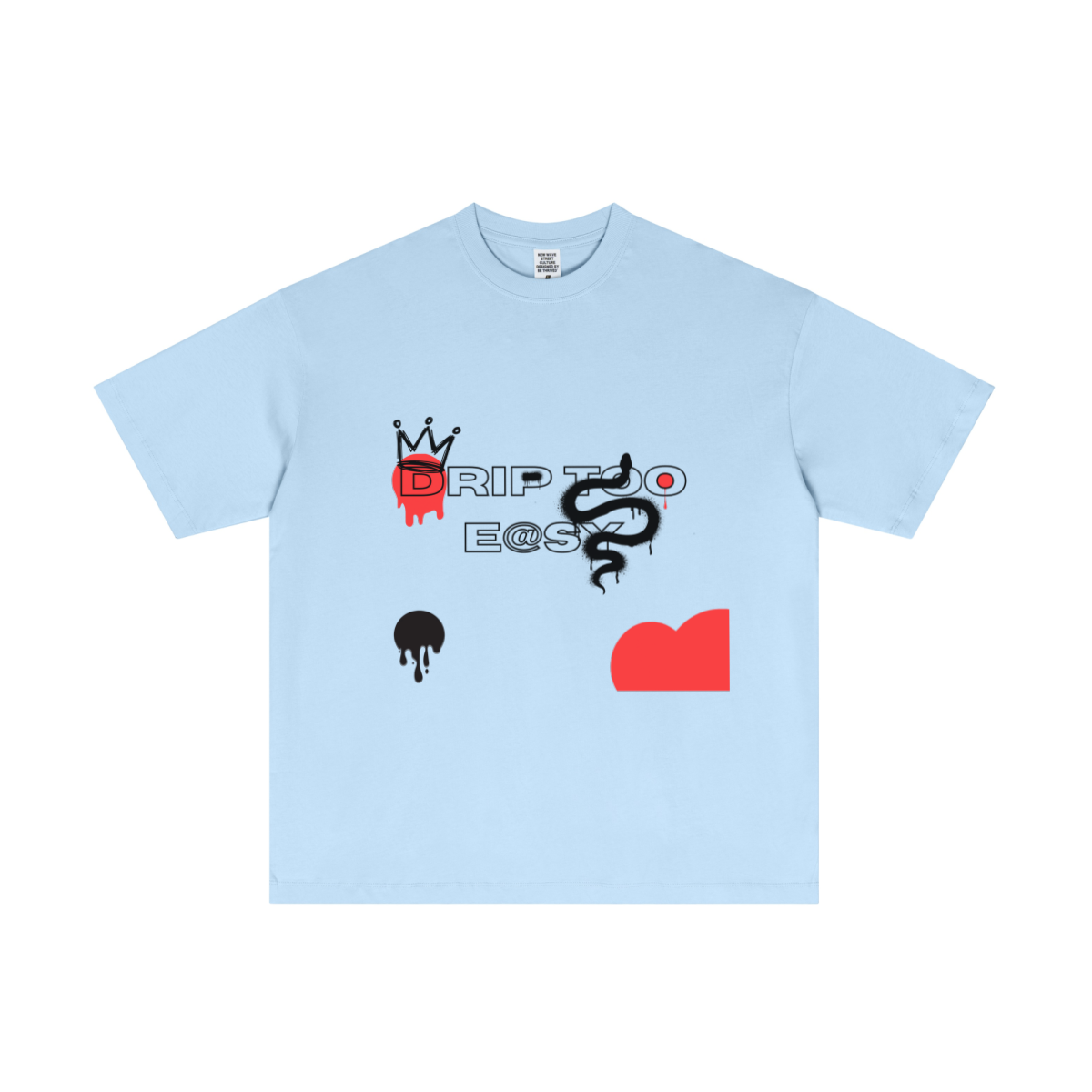 180GSM Men's Lightweight T-shirt Light blue