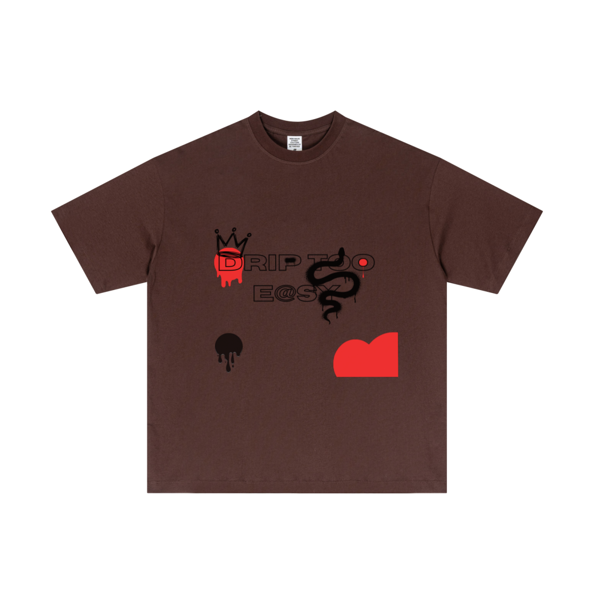 180GSM Men's Lightweight T-shirt Dark brown