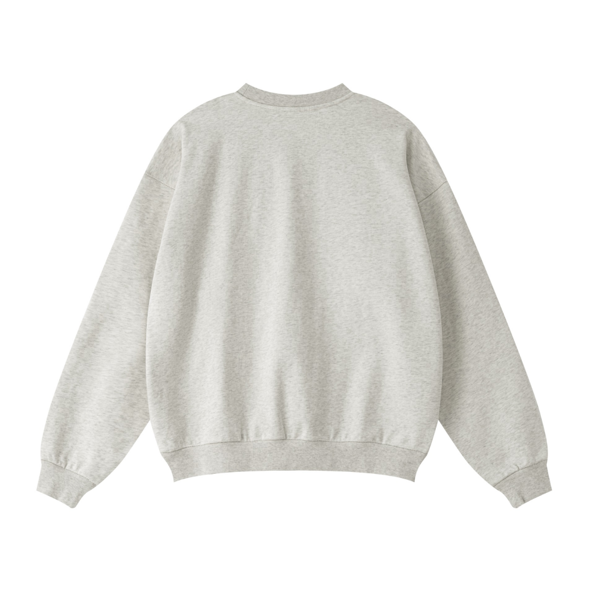 440GSM Unisex Solid-Color French Terry Crew Neck Sweatshirt Oatmeal Heather