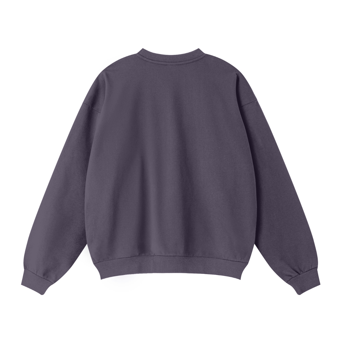 440GSM Unisex Solid-Color French Terry Crew Neck Sweatshirt Purple