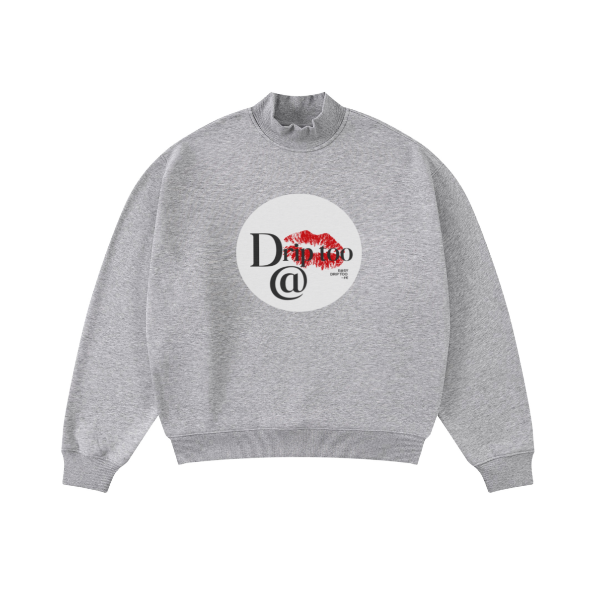 370GSM  Unisex Raw-Edge Ripped French Terry PP-Sprayed Sweatshirt Heathered Grey