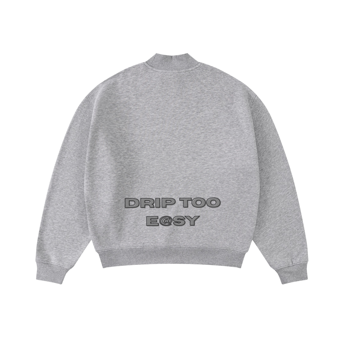 370GSM  Unisex Raw-Edge Ripped French Terry PP-Sprayed Sweatshirt Heathered Grey