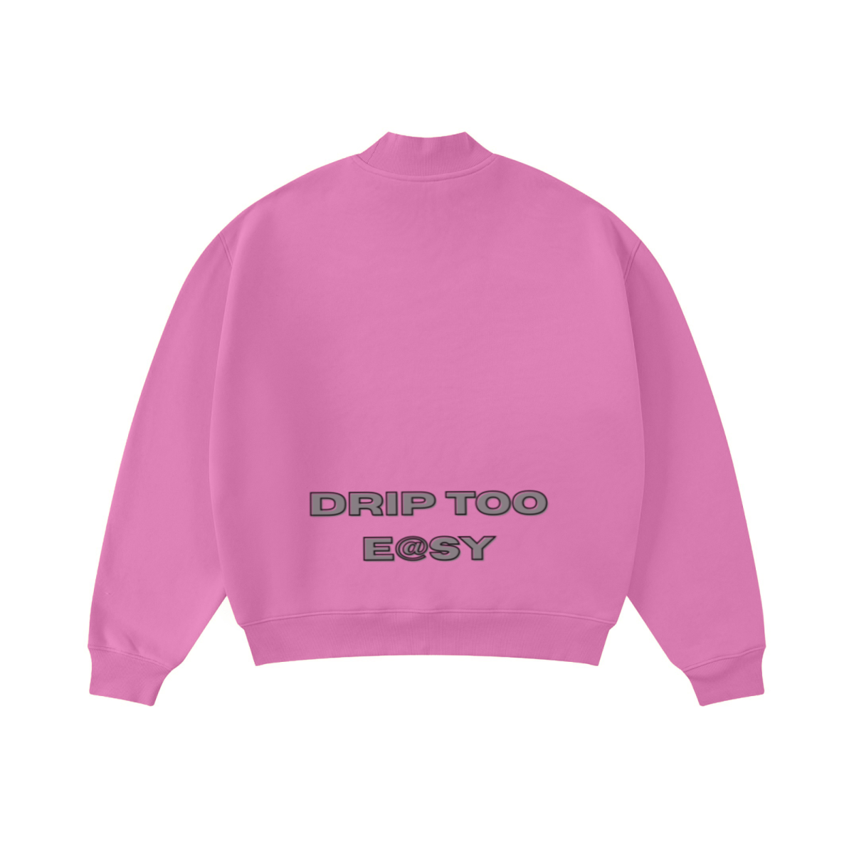 370GSM  Unisex Raw-Edge Ripped French Terry PP-Sprayed Sweatshirt Rose pink