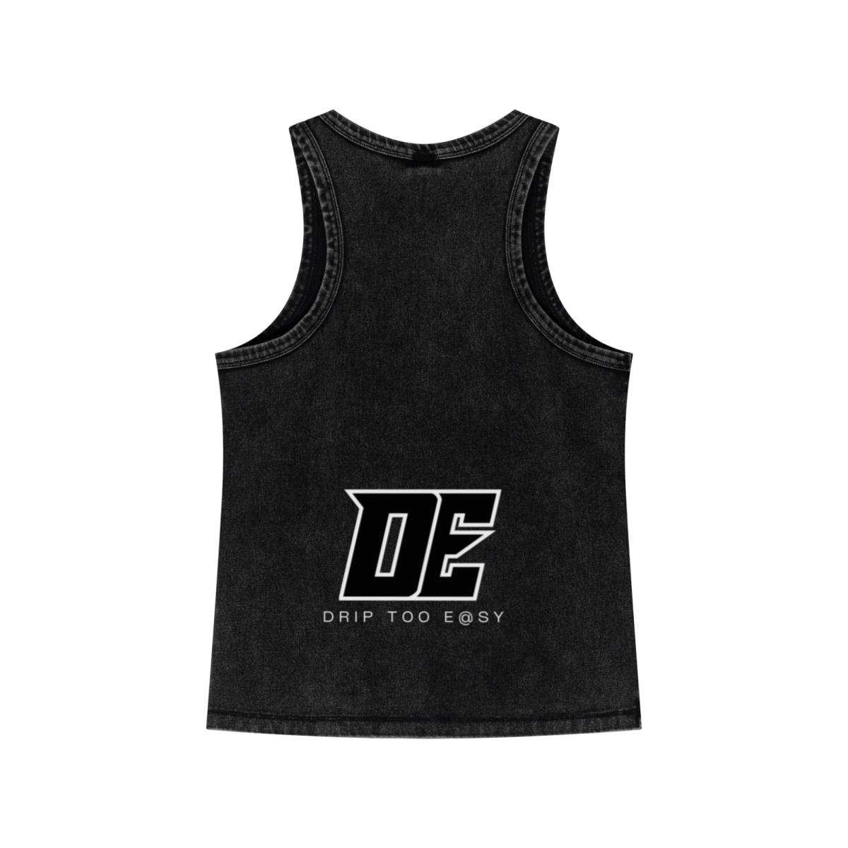350GSM Men's Fried-Color Stretch Ribbed Tank Top Snowflake Grey