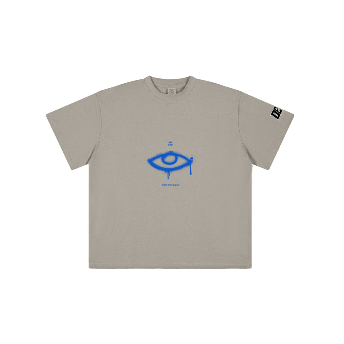 230GSM Unisex Raw-Hem Cooling Sports T-shirt Grey Brown