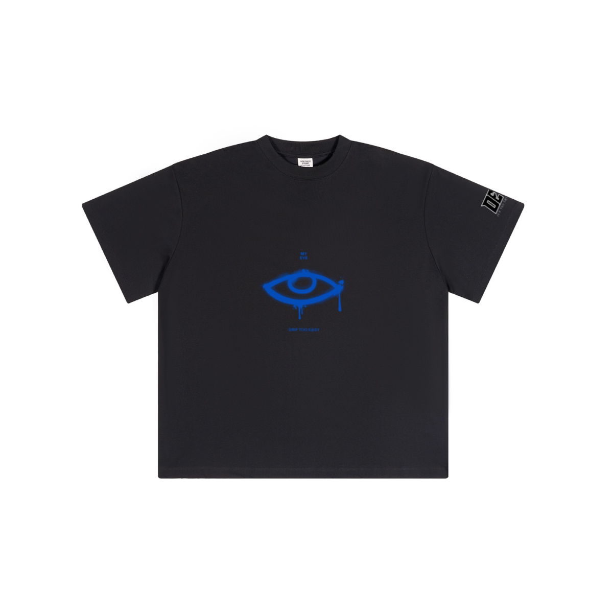 230GSM Unisex Raw-Hem Cooling Sports T-shirt Metallic Black