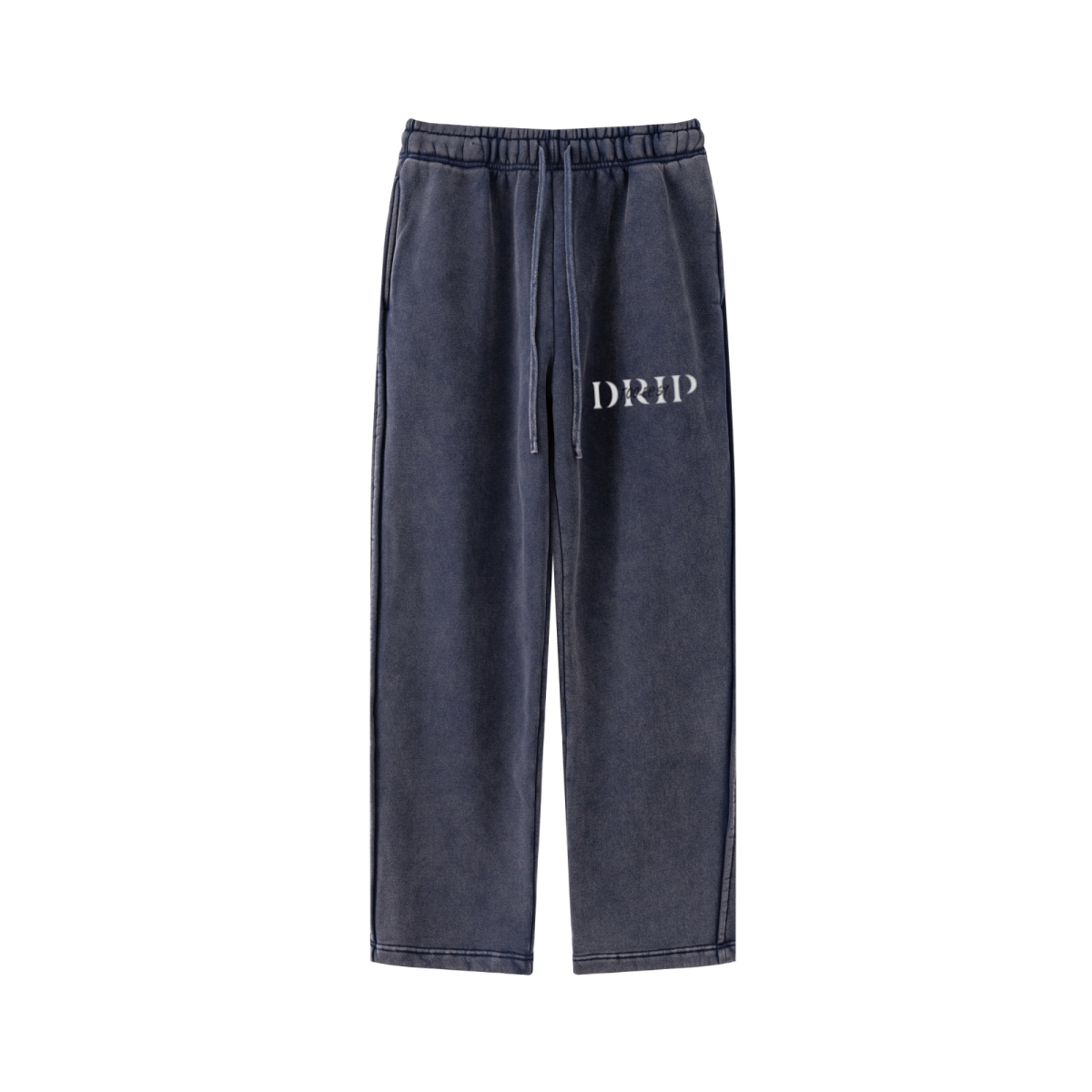 360GSM Men's Fleece Twisted-Stitch Marled Pants Royal Blue