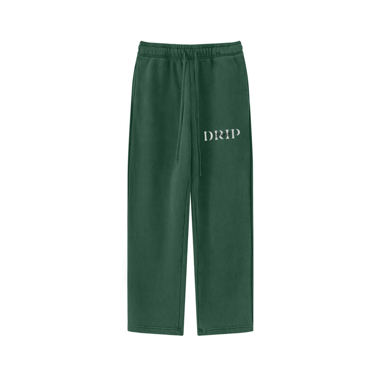 360GSM Men's Fleece Twisted-Stitch Marled Pants Emerald Green