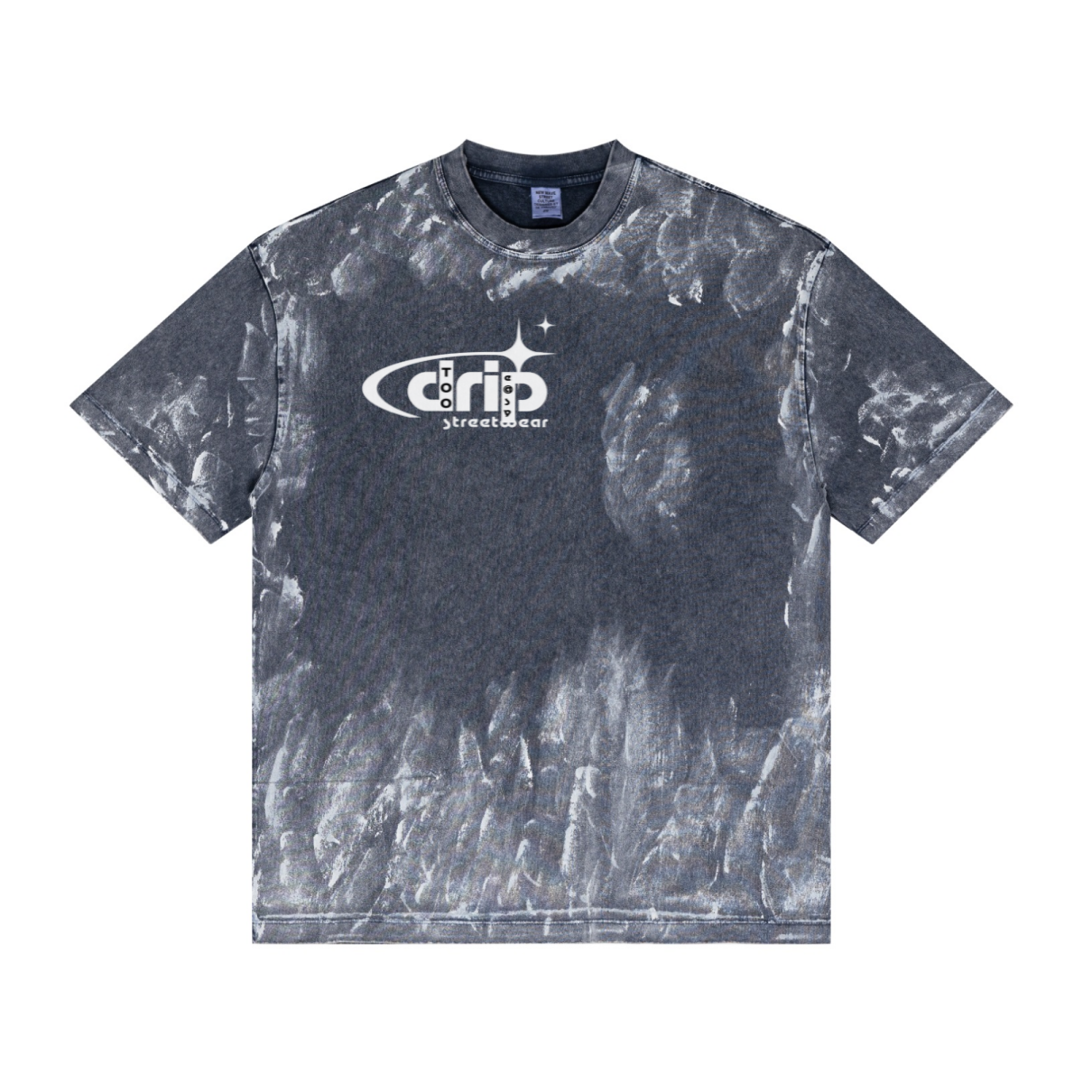 260GSM Unisex Painted Pigment-Wash T-shirt Royal Blue