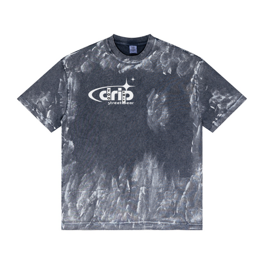 260GSM Unisex Painted Pigment-Wash T-shirt Royal Blue