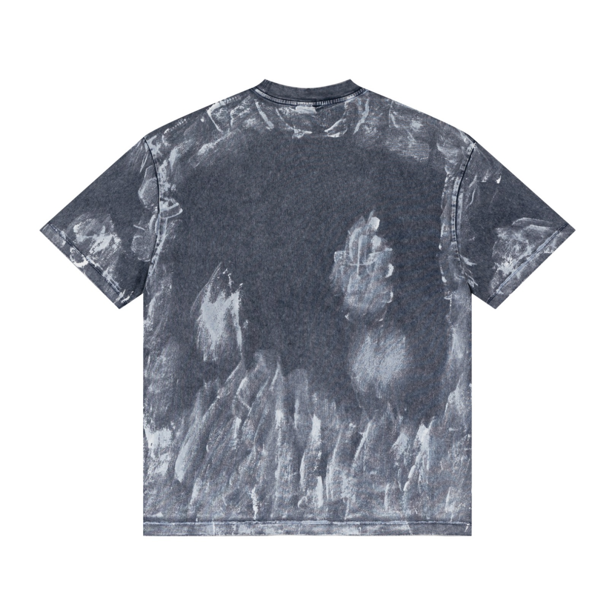 260GSM Unisex Painted Pigment-Wash T-shirt Royal Blue