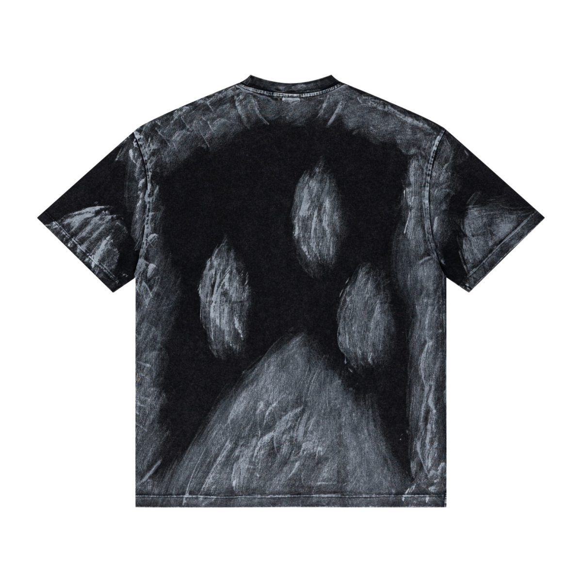 260GSM Unisex Painted Pigment-Wash T-shirt Snowflake Grey